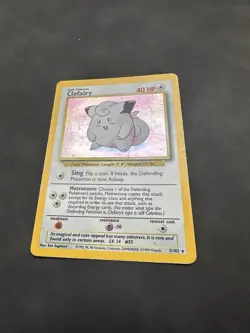 PokÃ©mon TCG Clefairy Base Set Holo Unlimited Rare Card 5/102 - Image 1
