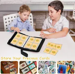 4 Pocket Trading Card Binder, Premium 400 Double Sided Pocket PU Card Collection - Image 6