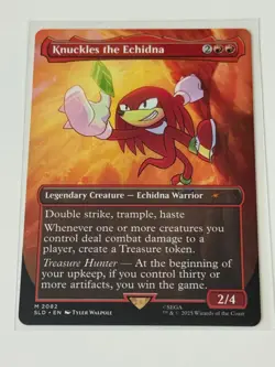 MTG Knuckles the Echidna Borderless Sonic Secret Lair - Image 1