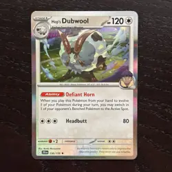 Hop's Dubwool 136/159 Pokemon Journey Together SV09 Rare Holo Card NM - Image 1