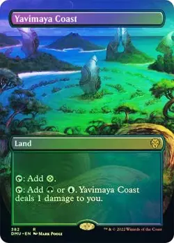MTG FOIL Yavimaya Coast Borderless  - Dominaria United #382 - Image 1