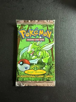 Pokemon 1st Edition Jungle Booster Pack Factory Sealed 1999 Scyther Art - Image 1