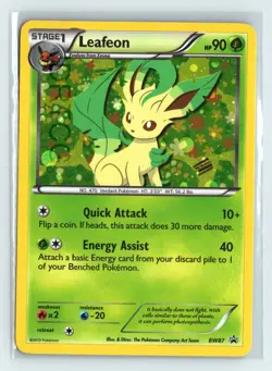 Pokemon Black & White Promo Sylveon Collection BW87 Leafeon Holo - Image 1