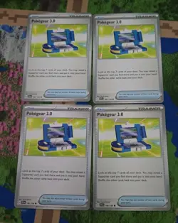 4x Pokegear 3.0 186/198 Scarlet & Violet Base Playset NM Pokemon Card - Image 1