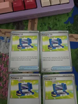 4x Pokegear 3.0 186/198 Scarlet & Violet Base Playset NM Pokemon Card - Image 2