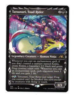 MTG - NM - Tatsunari, Toad Rider (Showcase) - Kamigawa: Neon Dynasty 345 - Image 1