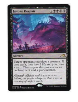 MTG - NM - Invoke Despair - Kamigawa: Neon Dynasty 101 - Image 1