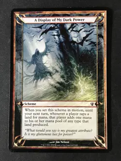 MTG Archenemy #8 A Display of My Dark Power (Oversize Card) 3.5x5" MP - Image 1