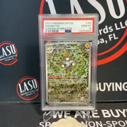 2024 POKEMON SVP EN BLACK STAR PROMO MAGNETON #159 SURGING SPARKS ETB PSA 10 - Image 1