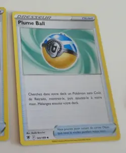POKEMON STARS RADIEUX FRENCH CARD CARD FEATHER BALL 141/189 FR JCC NM - Image 1