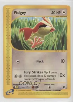 Pidgey Pokemon e-Card Series Expedition #123 2002 10cj - Image 1