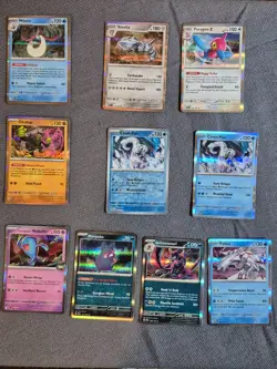 250 card lot Pokémon holographic cards rare holo reverse huge savings pack fresh - Image 9