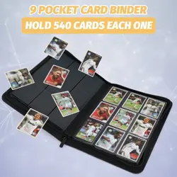 9 Pocket Card Binder, Premium Zip Trading Card Binder, 540 Double Sided Pocket P - Image 4