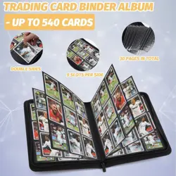 9 Pocket Card Binder, Premium Zip Trading Card Binder, 540 Double Sided Pocket P - Image 6