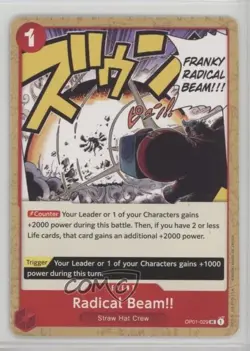 2022 One Piece Card Game: Romance Dawn OP01 Japanese Radical Beam!!!! 15fy - Image 1