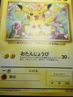 Natta Wake Birthday Pikachu Old Back Promo Japanese Pokemon Card - Image 17