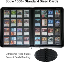 Rayvol Premium 1000+ Pockets Card Binder, 16-Pocket Ringless Trading Card Album - Image 2