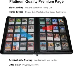 Rayvol Premium 1000+ Pockets Card Binder, 16-Pocket Ringless Trading Card Album - Image 3