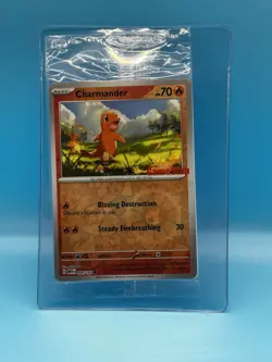 Pokemon TCG Charmander MEW 004/165 GameStop Stamped Promo Card Factory Sealed - Image 1