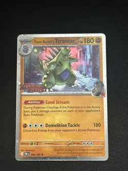 Team Rockets Tyranitar Destined Rivals Pre Release Promo Card 096/182 - Image 1