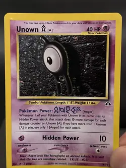 Pokemon Card Unown A 14/75 Neo Discovery Set Rare Holo Played - Image 2