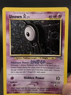 Pokemon Card Unown A 14/75 Neo Discovery Set Rare Holo Played - Image 9