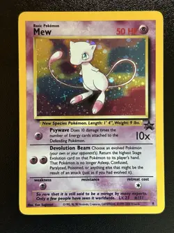 MEW Pokemon Card - WOTC Promo - Black Star - #9 - HOLO - NM (D) - Image 1