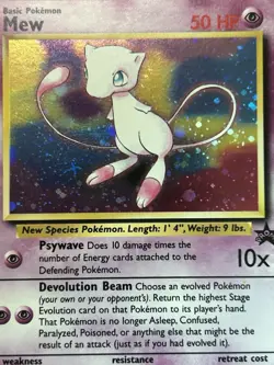 MEW Pokemon Card - WOTC Promo - Black Star - #9 - HOLO - NM (D) - Image 6