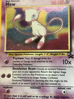 MEW Pokemon Card - WOTC Promo - Black Star - #9 - HOLO - NM (D) - Image 7