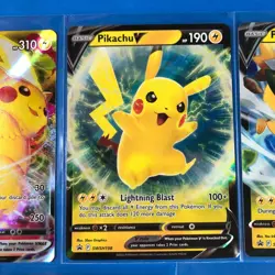 Pokemon Pikachu 5 Card Lot Black Star Promo- VMax V SWSH286 SWSH198 SWSH285 - Image 3