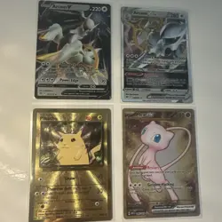 Metal Pokemon Card x4 Bundle - GOLD Pikachu 58/102 - 25th Celebrations UPC 2021 - Image 7