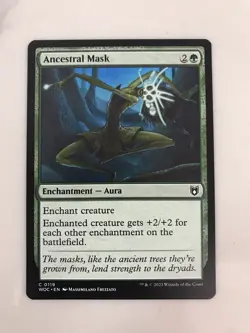 Ancestral Mask MTG Magic the Gathering Card NM Near Mint Wilds Eldraine WOC - Image 2
