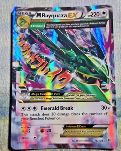 M Rayquaza EX 76/108 Roaring Skies Pokemon TCG Card LP Lightly Played - Image 1