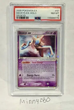Pokemon PSA 8 NM-MT Deoxys ex 97/107 EX Deoxys Ultra Rare Holo 2005 - Image 3