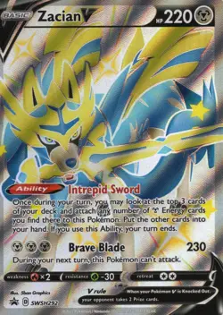 Zacian V (Shiny) SWSH292 SWSH: Sword & Shield Promo Cards Holo - Image 3