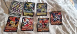 pokemon bundle of 7  holographicle  v cards #cheap - Image 1