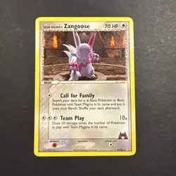 Team Magma's Zangoose #23 Rare Non Holo Pokemon Team Aqua Magma 2004 NM/LP - Image 1