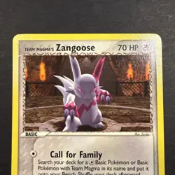 Team Magma's Zangoose #23 Rare Non Holo Pokemon Team Aqua Magma 2004 NM/LP - Image 8