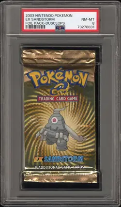 2003 Pokemon EX Sandstorm Booster Pack Dusclops Art Graded PSA 8 Sealed English - Image 3