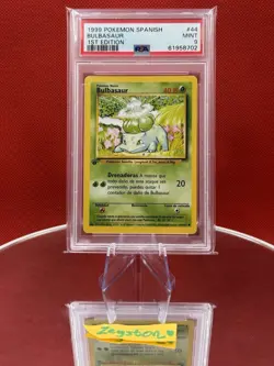 PSA 9 1999 Pokémon Bulbasaur 1st Edition Spanish Base Set #44 Mint WOTC - Image 1