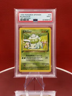 PSA 9 1999 Pokémon Bulbasaur 1st Edition Spanish Base Set #44 Mint WOTC - Image 7
