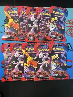 (10)Pokemon Sleeved Booster Pack SV10 Destined Rivals - Image 1