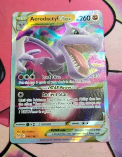 Aerodactyl Vstar ~ Pokemon Lost Origin ~ Full Art Holo 093/196 NM centered - Image 1