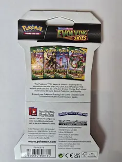 Evolving Skies Pokemon TCG Sleeved Booster Packs Complete Art Set (4 Packs) - Image 10