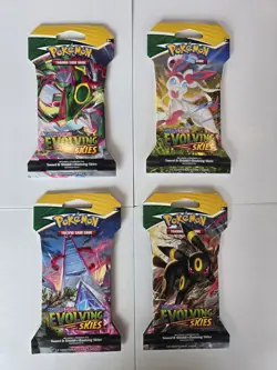 Evolving Skies Pokemon TCG Sleeved Booster Packs Complete Art Set (4 Packs) - Image 11