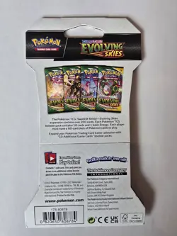 Evolving Skies Pokemon TCG Sleeved Booster Packs Complete Art Set (4 Packs) - Image 8