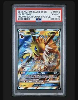 PSA 10- Jolteon GX SM173 Sm Holo Black Star Promo Pokémon TCG Graded Card - Image 1