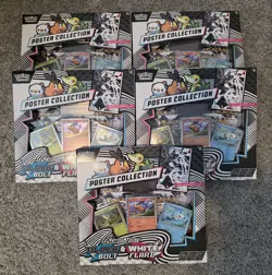 Lot of 5 - Pokemon Black Bolt And White Flare Unova Poster Collection - Sealed - Image 3