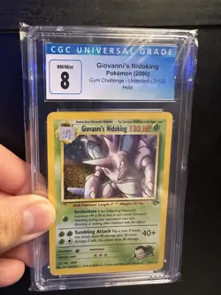2000 Pokemon Giovanni's Nidoking Gym Challenge #7/132 Holo CGC 8 - Image 2