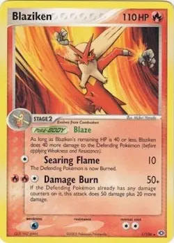 Pokémon TCG - Blaziken - 1/106 - Rare - Theme Deck Exclusive [Lightly Played] - Image 3